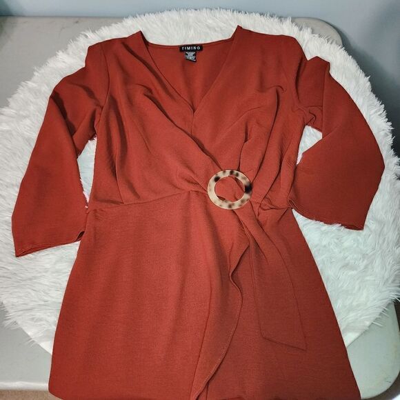 Timing V-Neck Long Sleeve Dress - Picture 12 of 12